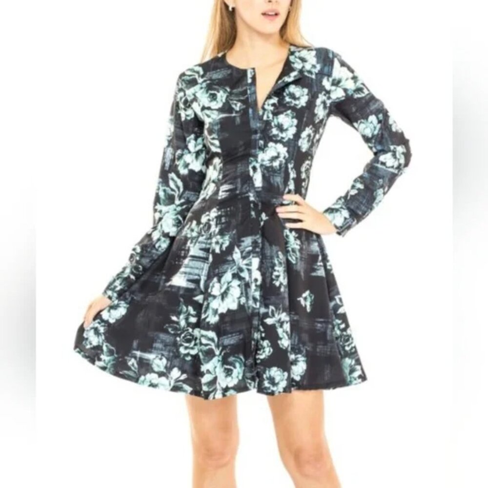 Amelia New York NEW Dress ShirtDress Floral Button-Up A-Line NWT Women's 6